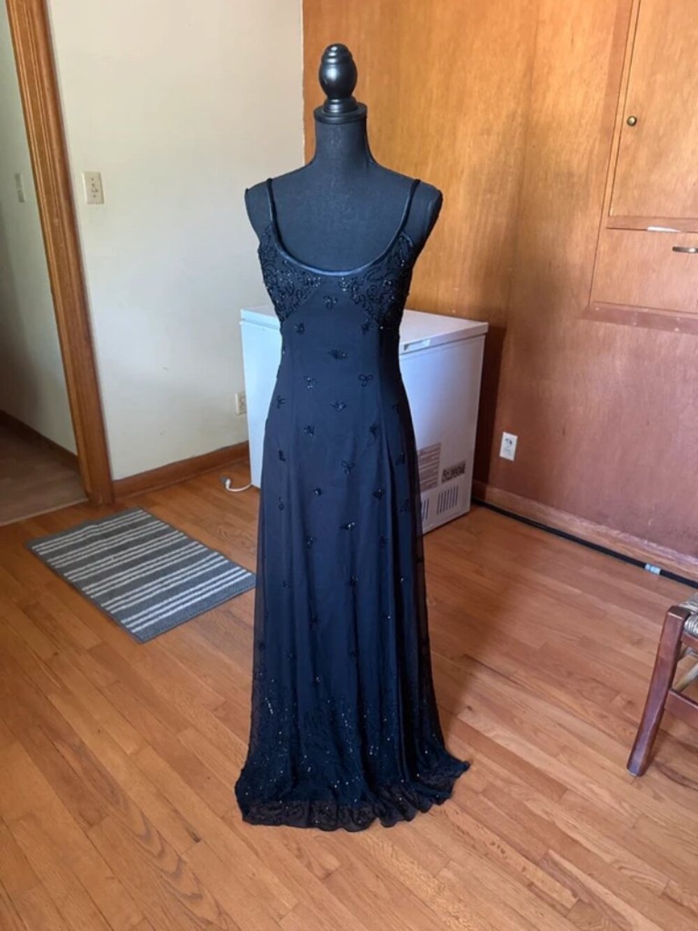 Vintage beaded silk dress